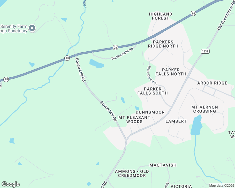 map of restaurants, bars, coffee shops, grocery stores, and more near 12660 Boyce Mill Road in Raleigh