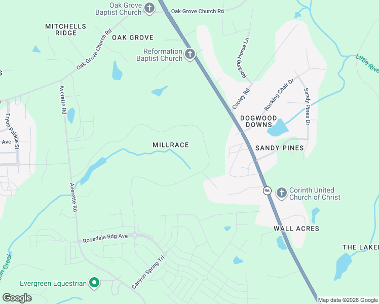 map of restaurants, bars, coffee shops, grocery stores, and more near 5308 Mill Dam Road in Wake Forest