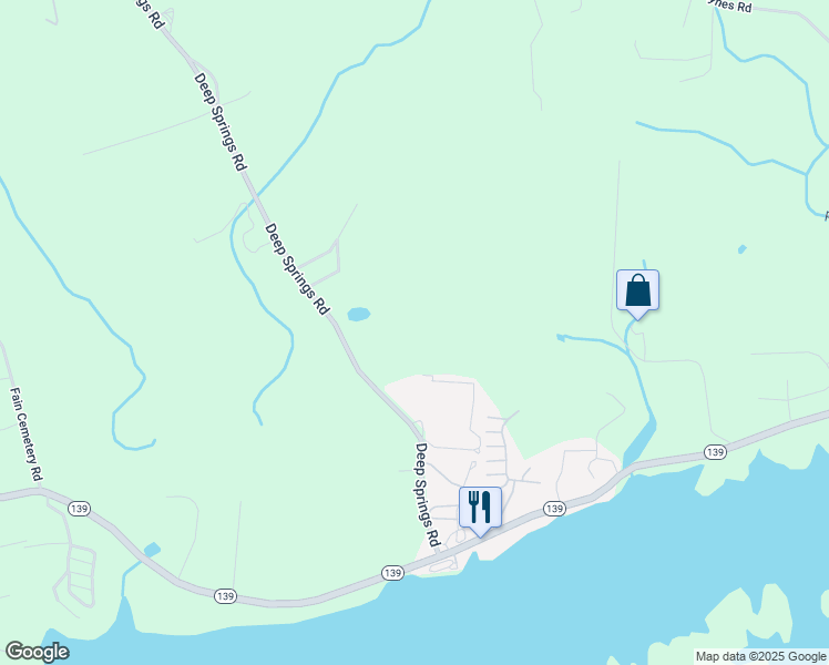 map of restaurants, bars, coffee shops, grocery stores, and more near 1726 Deep Springs Road in Dandridge
