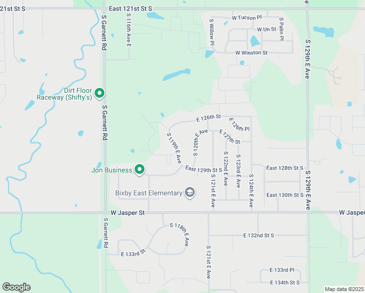 map of restaurants, bars, coffee shops, grocery stores, and more near 12643 South 119th East Avenue in Broken Arrow