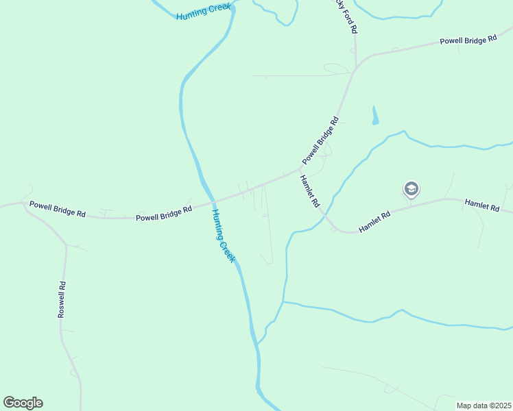 map of restaurants, bars, coffee shops, grocery stores, and more near 572 Powell Bridge Road in Harmony