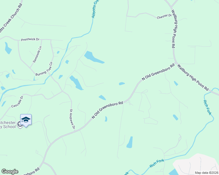 map of restaurants, bars, coffee shops, grocery stores, and more near 432 Big Tree Road in High Point