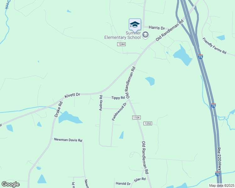 map of restaurants, bars, coffee shops, grocery stores, and more near 5122 Old Randleman Road in Greensboro