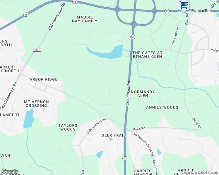 map of restaurants, bars, coffee shops, grocery stores, and more near 7117 Camp Side Court in Raleigh