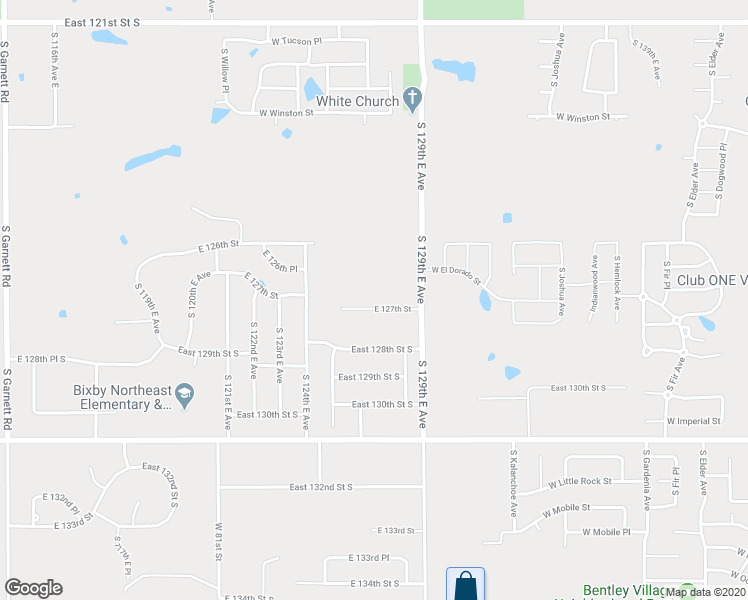 map of restaurants, bars, coffee shops, grocery stores, and more near 12645 East 127th Street in Broken Arrow