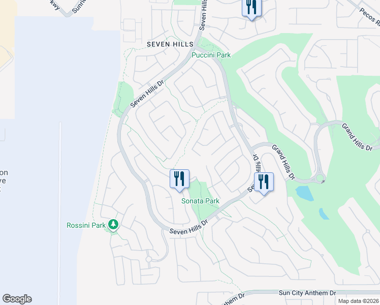 map of restaurants, bars, coffee shops, grocery stores, and more near 1257 Morning Skyline Court in Henderson