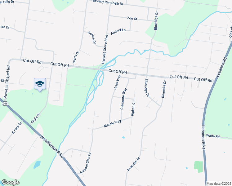 map of restaurants, bars, coffee shops, grocery stores, and more near 1508 Jeter Way in Murfreesboro