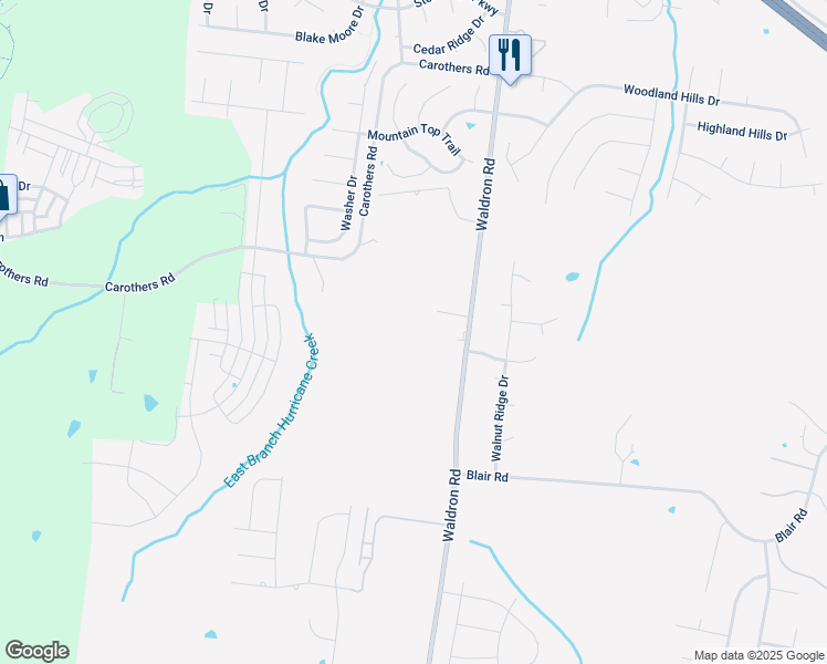 map of restaurants, bars, coffee shops, grocery stores, and more near 766 Waldron Road in La Vergne
