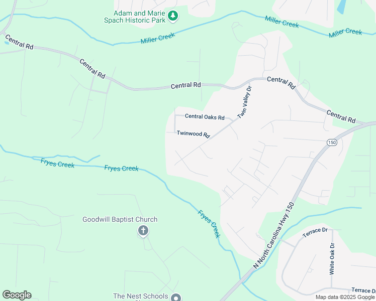 map of restaurants, bars, coffee shops, grocery stores, and more near 556 Twin Valley Drive in Clemmons