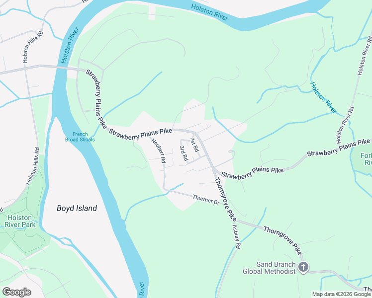map of restaurants, bars, coffee shops, grocery stores, and more near 2014 3rd Road in Knoxville