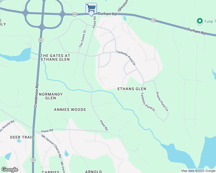 map of restaurants, bars, coffee shops, grocery stores, and more near 7000 Millstone Ridge Court in Raleigh