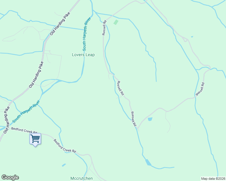 map of restaurants, bars, coffee shops, grocery stores, and more near 5221 Russell Road in Franklin