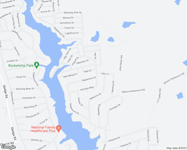 map of restaurants, bars, coffee shops, grocery stores, and more near 1437 Sagamore Drive in Louisburg