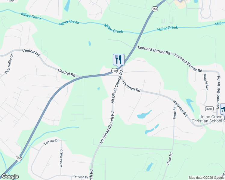 map of restaurants, bars, coffee shops, grocery stores, and more near 1885 Mount Olivet Church Road in Lexington