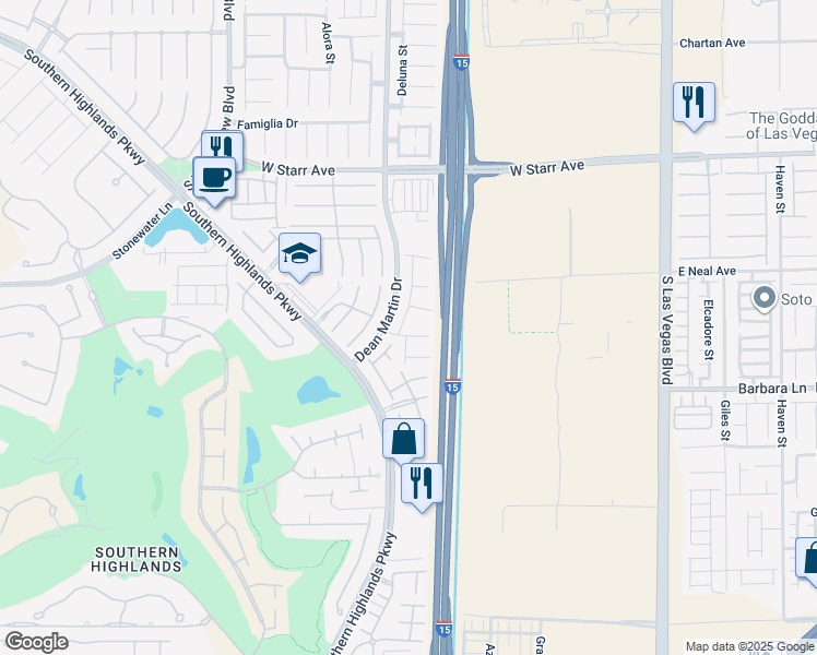 map of restaurants, bars, coffee shops, grocery stores, and more near 11586 Monte Isola Street in Las Vegas