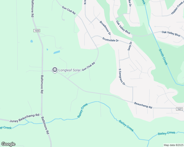 map of restaurants, bars, coffee shops, grocery stores, and more near 129 Timber Creek Road in Advance
