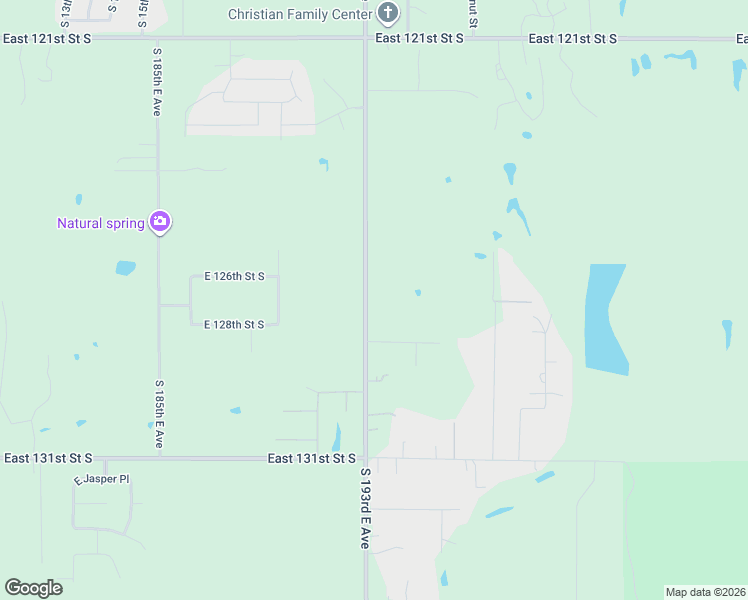 map of restaurants, bars, coffee shops, grocery stores, and more near 12725 South 193rd East Avenue in Broken Arrow