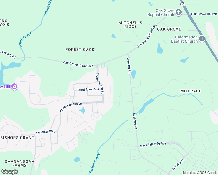 map of restaurants, bars, coffee shops, grocery stores, and more near 901 Wrights Creek Way in Wake Forest