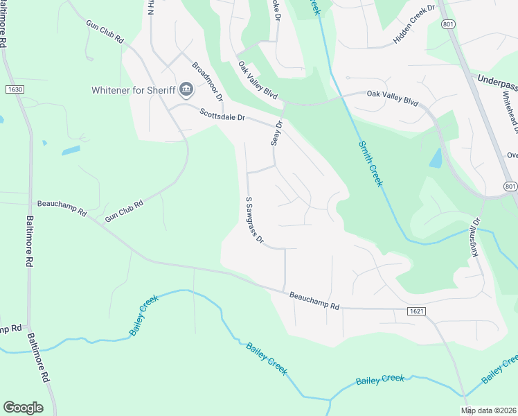 map of restaurants, bars, coffee shops, grocery stores, and more near 167 South Sawgrass Drive in Advance