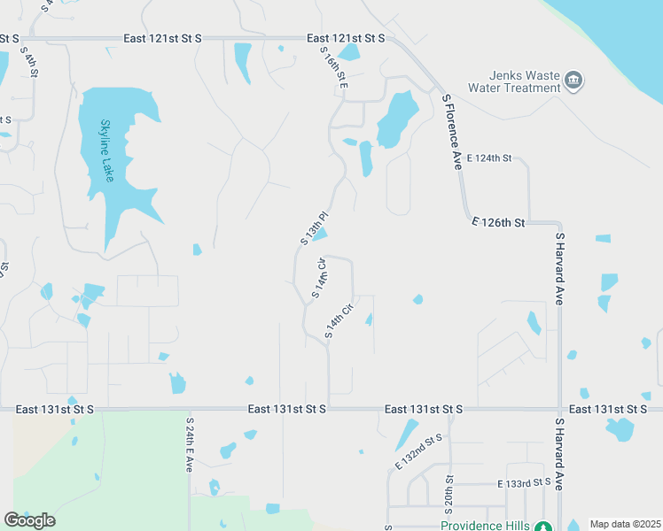 map of restaurants, bars, coffee shops, grocery stores, and more near 12711 South 14th Circle in Jenks