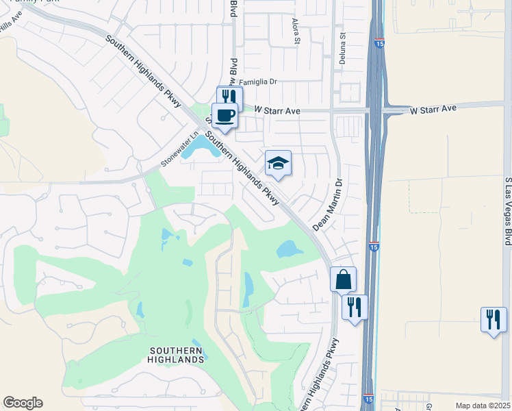 map of restaurants, bars, coffee shops, grocery stores, and more near 11559 Capanna Rosso Place in Las Vegas