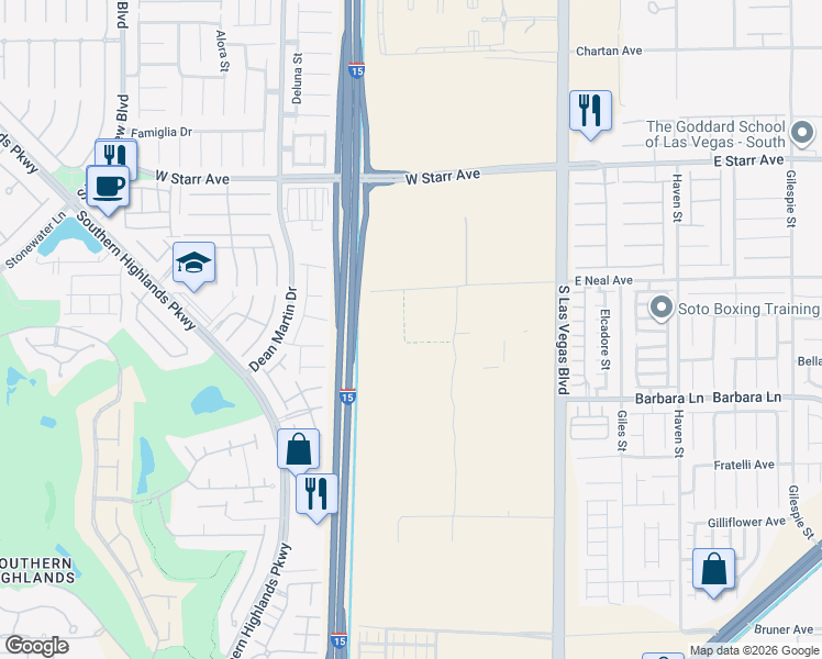 map of restaurants, bars, coffee shops, grocery stores, and more near Neal Avenue in Enterprise