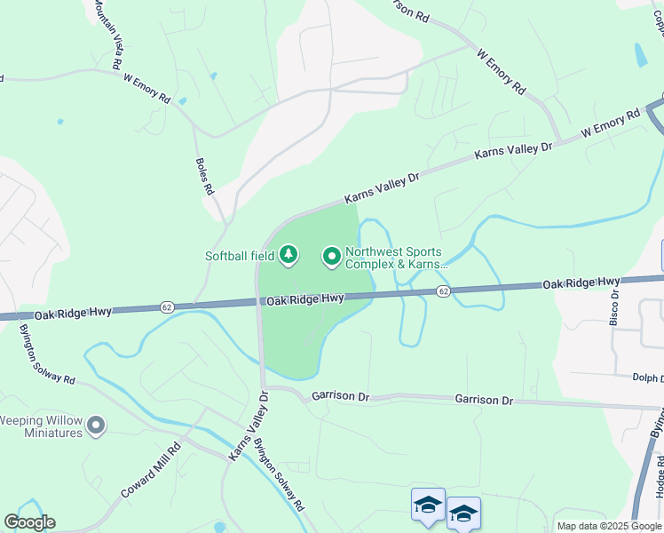 map of restaurants, bars, coffee shops, grocery stores, and more near 8042 Oak Ridge Highway in Knoxville