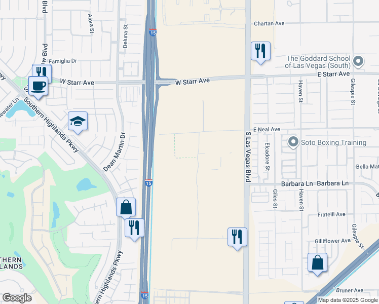 map of restaurants, bars, coffee shops, grocery stores, and more near Neal Avenue in Enterprise