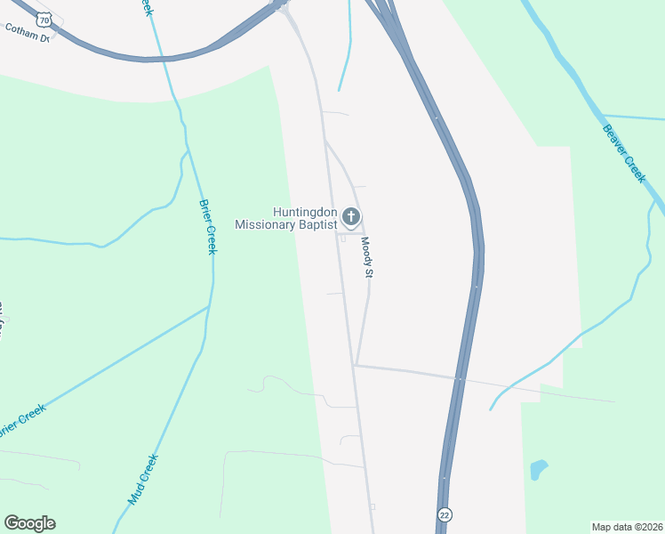 map of restaurants, bars, coffee shops, grocery stores, and more near 10945 Lexington Street in Huntingdon