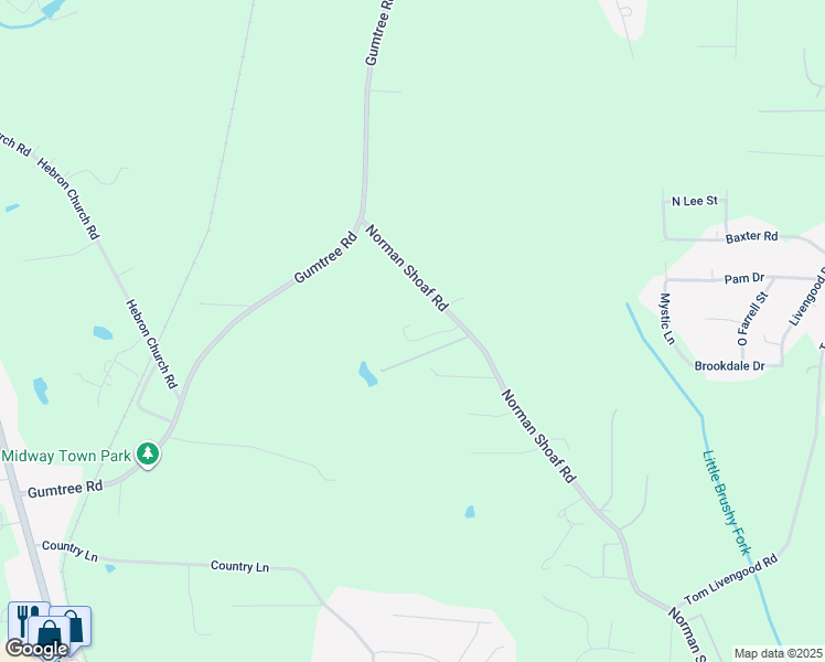 map of restaurants, bars, coffee shops, grocery stores, and more near 2259 Norman Shoaf Road in Winston-Salem