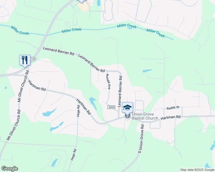 map of restaurants, bars, coffee shops, grocery stores, and more near 9001 Ronald Avenue in Lexington