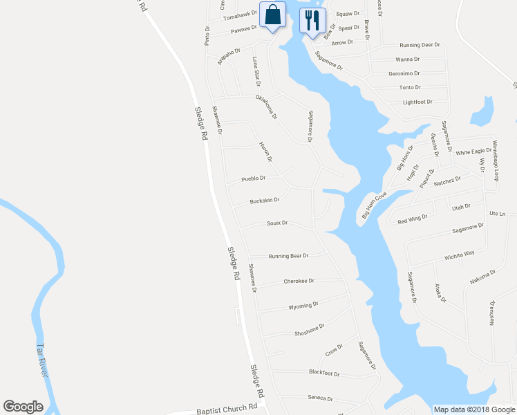 map of restaurants, bars, coffee shops, grocery stores, and more near 108 Buckskin Drive in Henderson