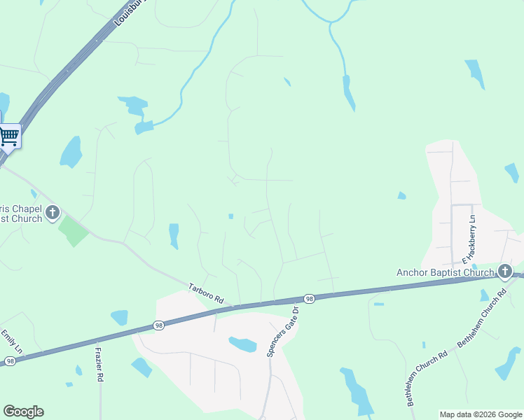 map of restaurants, bars, coffee shops, grocery stores, and more near Hickory Hollow Circle in Franklin County
