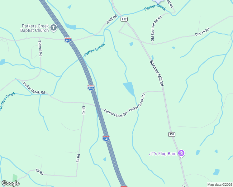 map of restaurants, bars, coffee shops, grocery stores, and more near 800 Parker Creek Rd in Bon Aqua