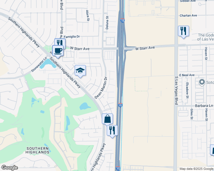 map of restaurants, bars, coffee shops, grocery stores, and more near 11555 Monte Isola Street in Las Vegas