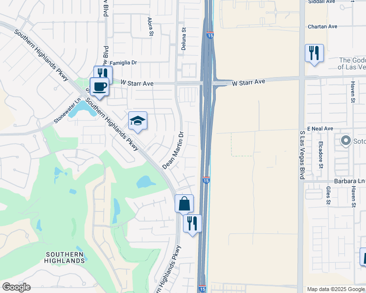 map of restaurants, bars, coffee shops, grocery stores, and more near 11555 Monte Isola Street in Las Vegas