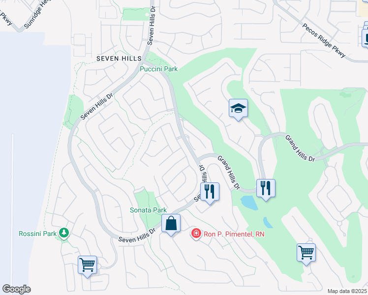 map of restaurants, bars, coffee shops, grocery stores, and more near 1276 Autumn Wind Way in Henderson