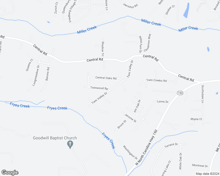 map of restaurants, bars, coffee shops, grocery stores, and more near 422 Twin Valley Drive in Clemmons