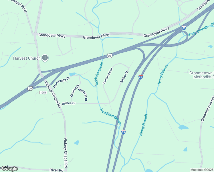 map of restaurants, bars, coffee shops, grocery stores, and more near 5035 Tamarack Drive in Greensboro