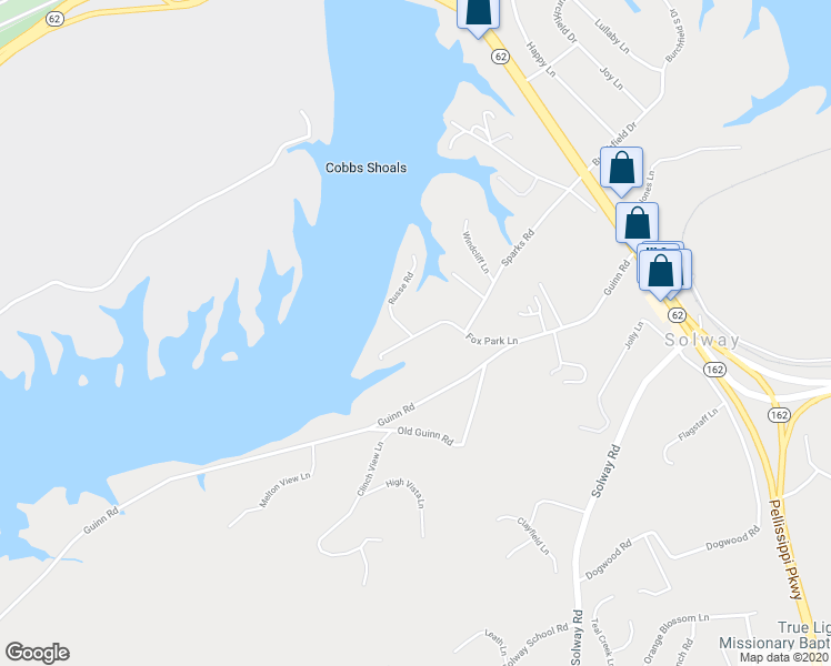 map of restaurants, bars, coffee shops, grocery stores, and more near 10709 Fox Park Lane in Knoxville