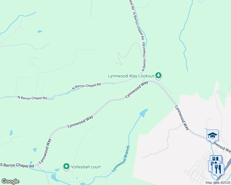 map of restaurants, bars, coffee shops, grocery stores, and more near 2287-2291 North Berrys Chapel Road in Franklin