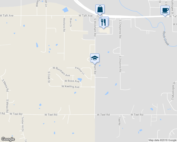 map of restaurants, bars, coffee shops, grocery stores, and more near 1160 Gunner Loop in Sapulpa