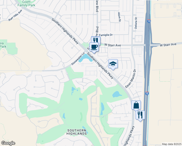 map of restaurants, bars, coffee shops, grocery stores, and more near 11524 Conerwood Street in Las Vegas