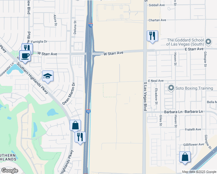 map of restaurants, bars, coffee shops, grocery stores, and more near 1301 West Neal Avenue in Las Vegas