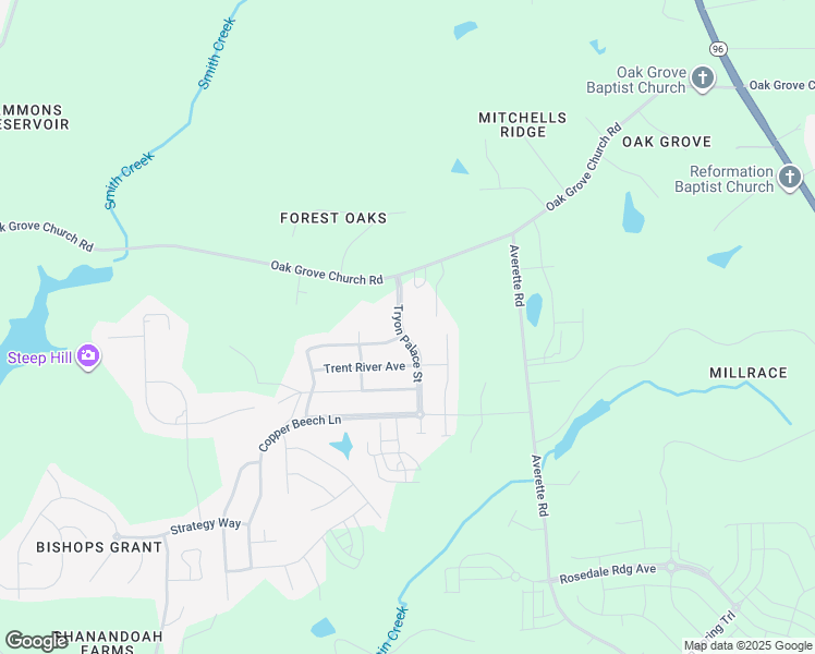 map of restaurants, bars, coffee shops, grocery stores, and more near 900 Tryon Palace Street in Wake Forest