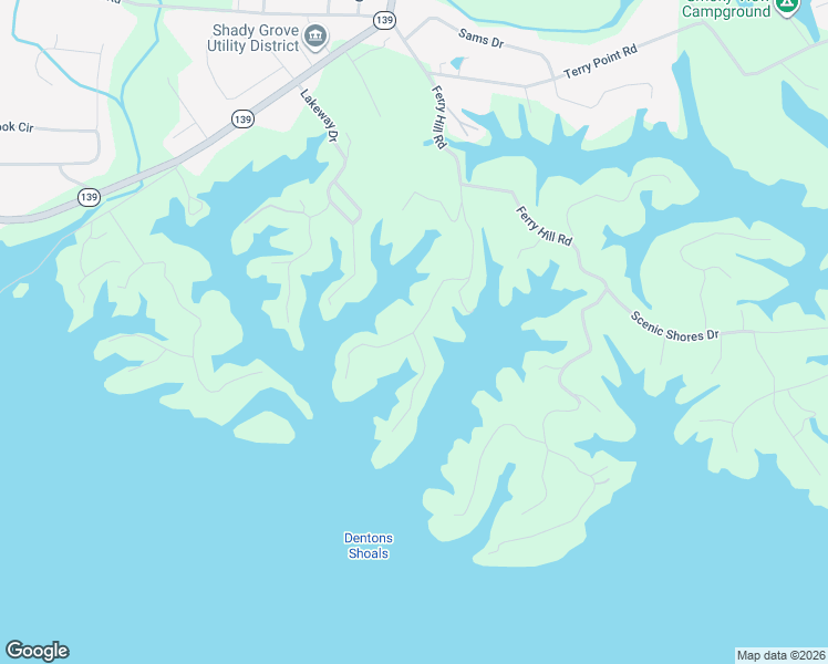 map of restaurants, bars, coffee shops, grocery stores, and more near 1898 Range Road in Dandridge