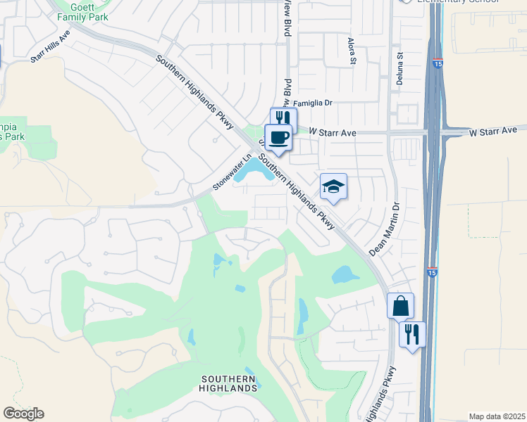 map of restaurants, bars, coffee shops, grocery stores, and more near 11515 Conerwood Street in Las Vegas