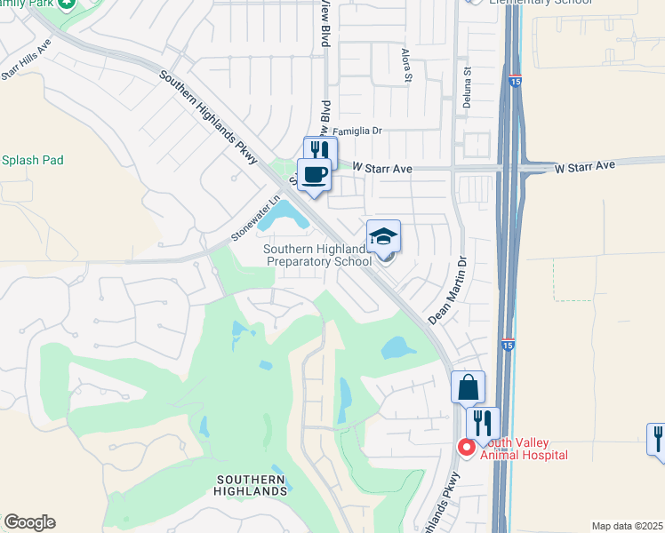 map of restaurants, bars, coffee shops, grocery stores, and more near 11511 Capanna Rosso Place in Las Vegas