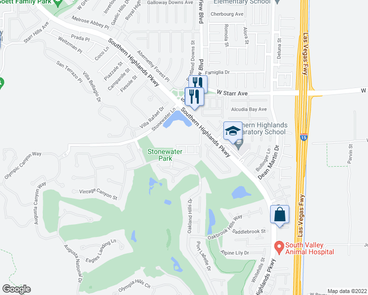 map of restaurants, bars, coffee shops, grocery stores, and more near 11515 Conerwood Street in Las Vegas