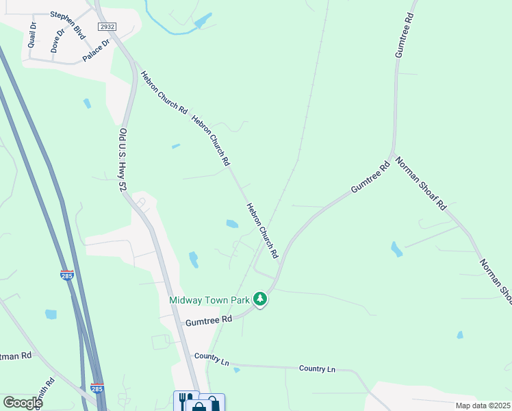 map of restaurants, bars, coffee shops, grocery stores, and more near 781 Hebron Church Road in Winston-Salem